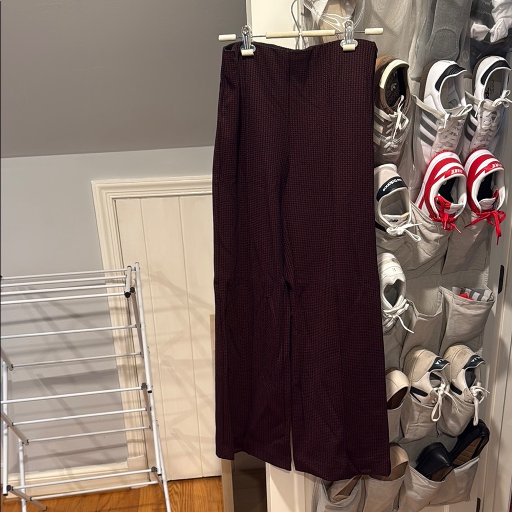 Ann taylor Burgundy Wide-Leg Pants